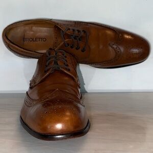 Broletto Made in Italy Wingtip Oxford Shoes 12M Brown Leather Dress